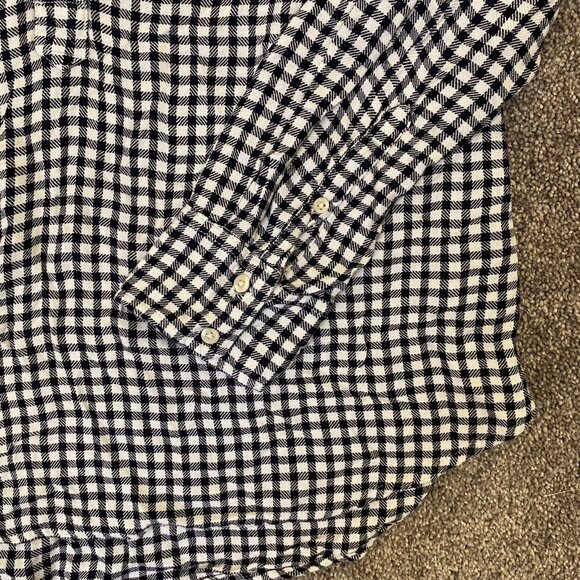 Merona Women's Tunic Shirt Size XL Checked Long Sleeves Buttons Two Pockets GUC - Picture 7 of 10